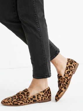 Madewell The Alex Loafer in Leopard Calf Hair